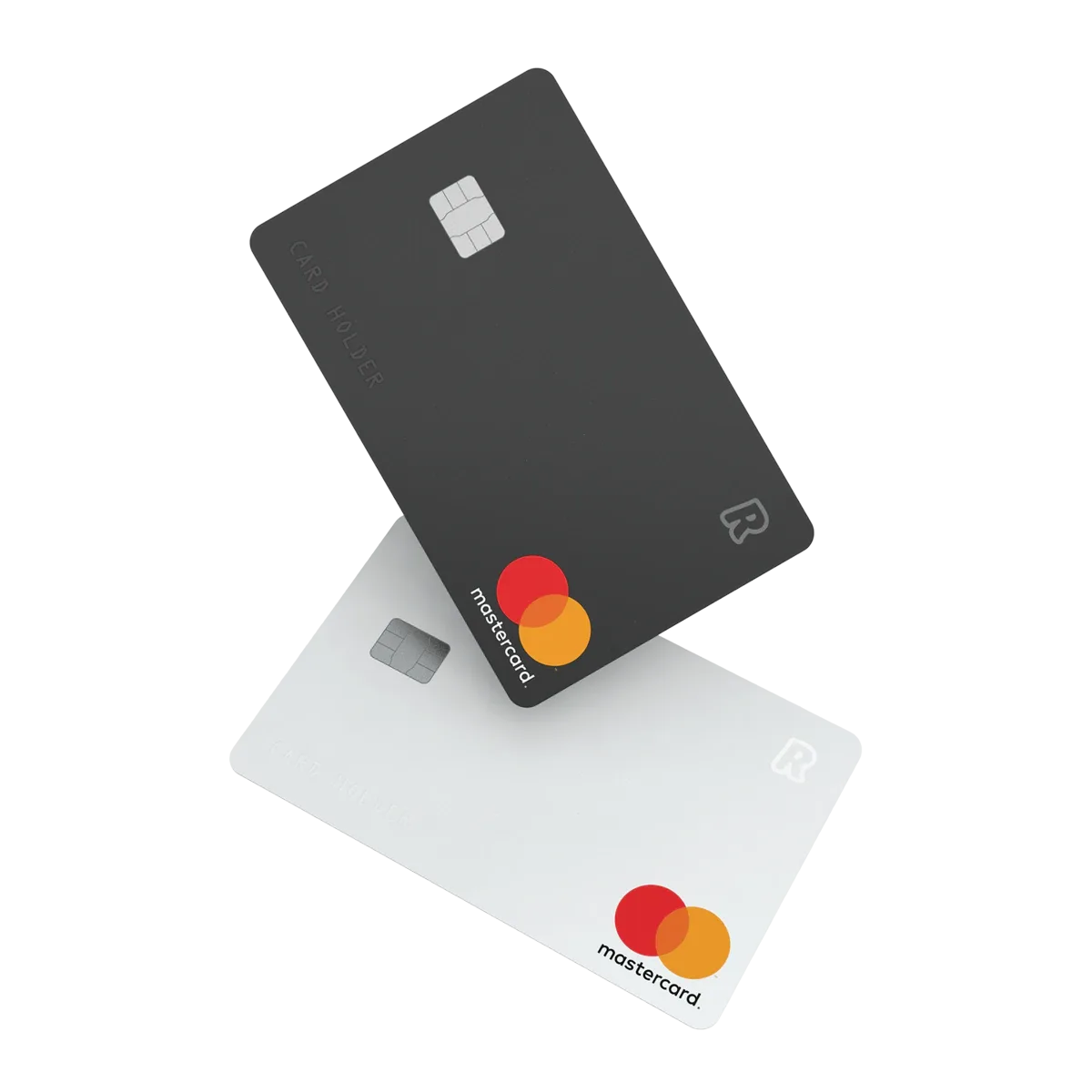 Black payment card with Mastercard branding